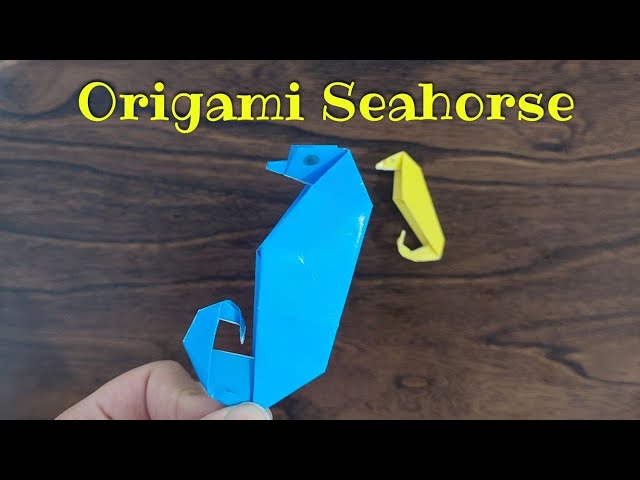 Easy Origami Seahorse Tutorial | Step-by-Step Paper Sea Animal🌊|آموزش اوریگامی اسب دریایی آسان