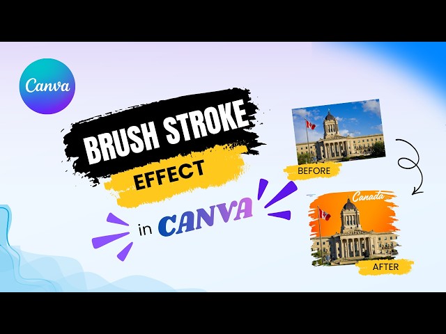 Canva Brush Stroke Effect Tutorial 🎨 | Create a Brush Stroke Design #Canva #BrushStroke #tutorial