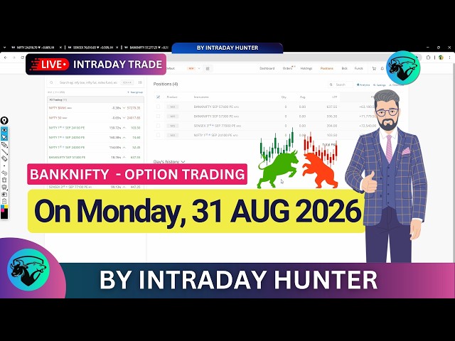 Live Bank Nifty Option Trading 📈 | Intraday Trading by Intraday Hunter