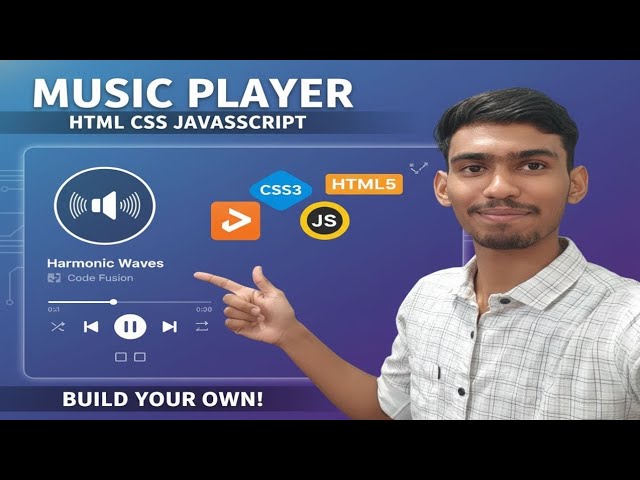 How to Create a Music Player with HTML, CSS & JavaScript (Step-by-Step) #musicplayer #project #js 