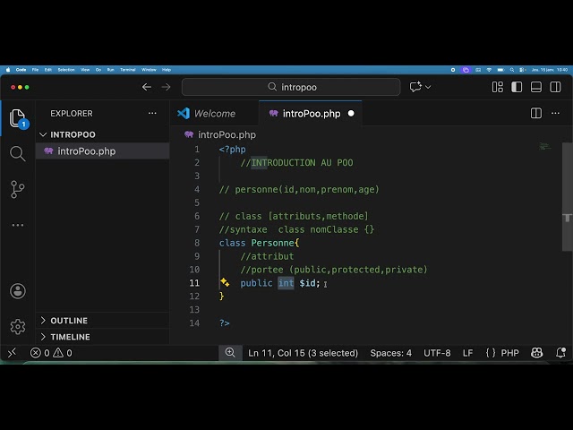 Introduction au POO en PHP