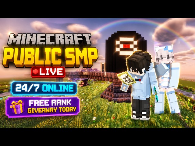 MINECRAFT LIVE | PUBLIC SMP LIVE | JAVA + BEDROCK SMP #minecraft #minecraftlive