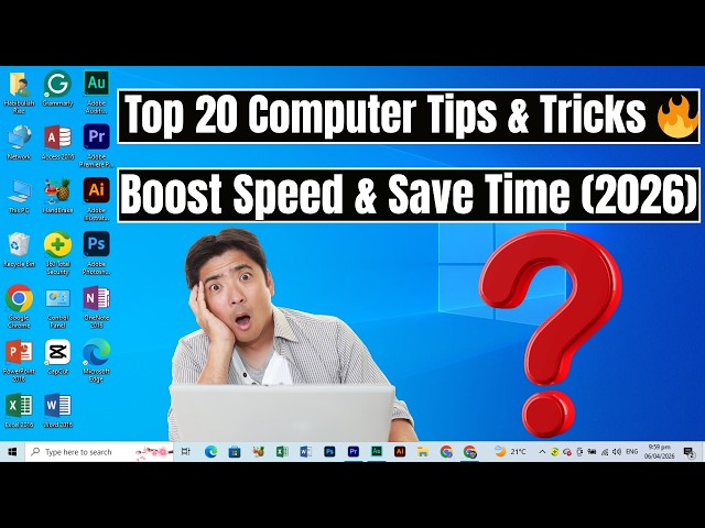 Top 20 Computer Tips & Tricks 🔥 Boost Speed & Save Time (2026) | Full