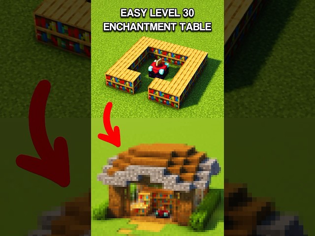 Easy Level 30 Enchantment Room Tutorial #minecraft #minecraftbuilding #shorts