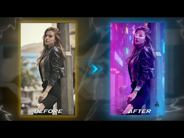 NEON GIRL PHOTO EDITING | IMAGE MENIPULATION | AFTER EDITING