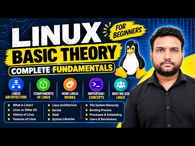 Linux Basic Theory for Beginners | Complete Linux Fundamentals | Linux Architecture & Concepts