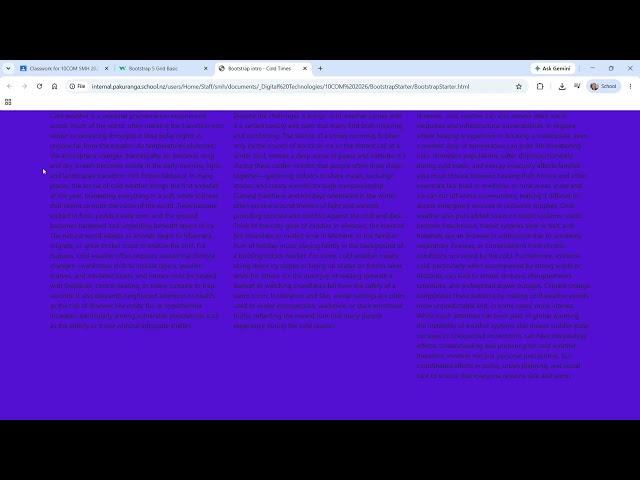 Bootstrap video 3 - responsive columns that re-flow to "stacked" layout on small screens