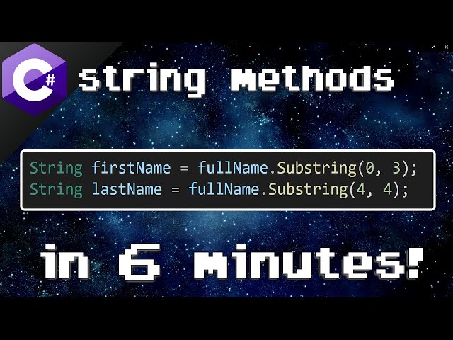 C# string methods 🔤