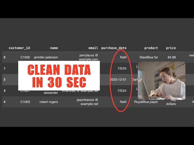 Can You Clean Messy Data in 30 Seconds?