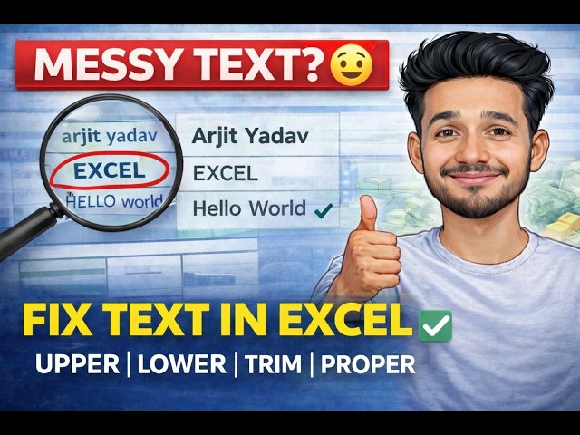 Fix Messy Text in Excel in 5 Minutes! 😳| excelindia0811