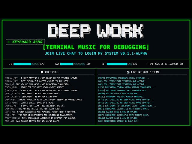 Cyberpunk Debugging Deep Work Music – 2AM Flow State Coding