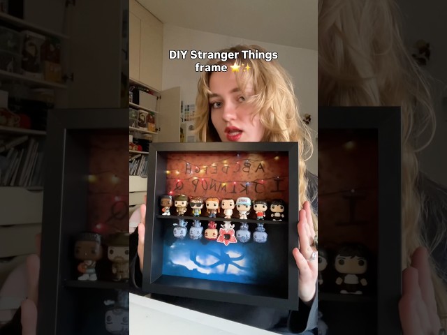 DIY Cool Stranger Things Decor ⭐️ Funko Pop Kinder Joy Stranger Things Frame #diy #strangerthings
