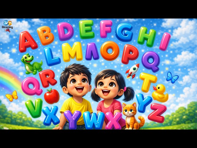 A For Apple | ABC Alphabet Songs with Sounds for Children | Alphabates | Elearning Studio