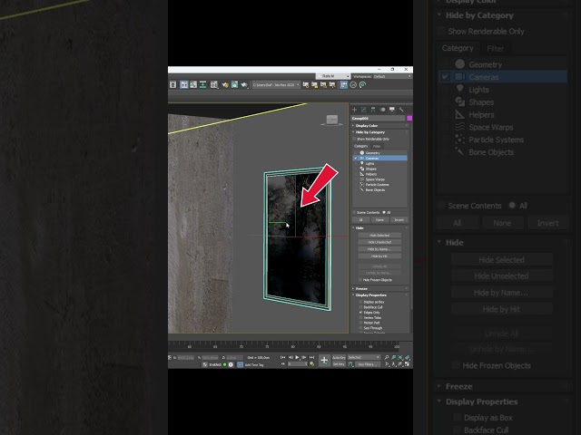 3ds Max Fixar Objetos Na Parede De Forma Precisa #3ds #3dsmax #3dshorts #3dstory #3dsmaxtutorials