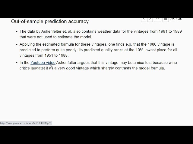 ee12 R out-of-sample prediction