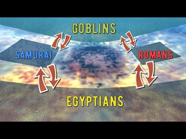 Battle In Crator: Romans vs Egyptians vs Samurai vs Goblins - UEBS 2