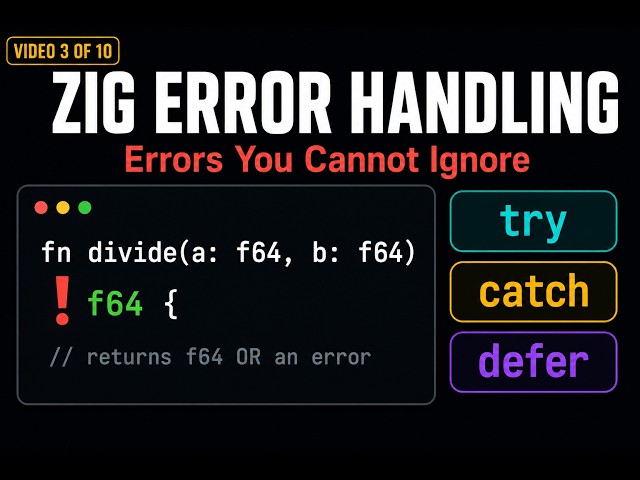 Zig Functions & Error Handling — Complete Beginner Guide | Zig Series #3