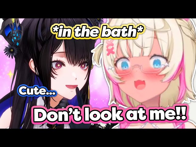 Mococo got all flustered when Nerissa saw how cute she was in the onsen