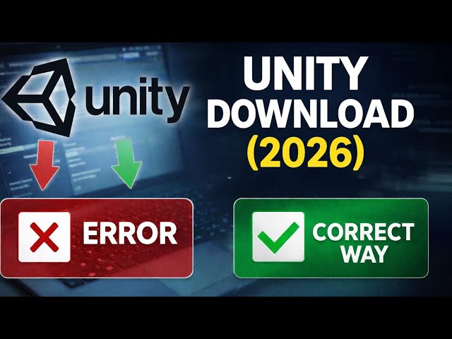 How to Download Unity in 2026🤫 (No Errors) | Beginner Guide
