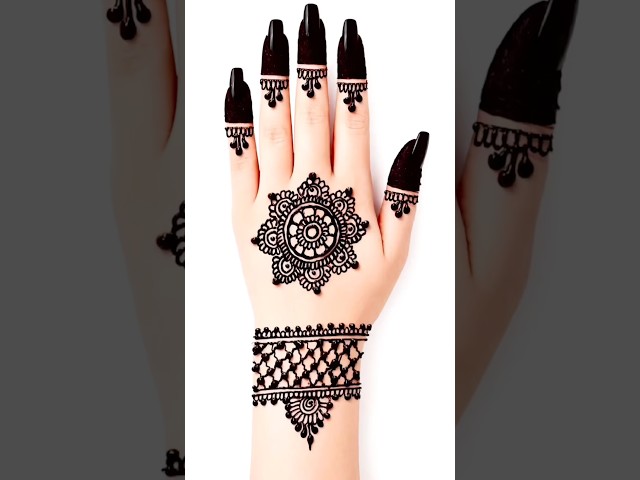Unique mehndi design for back hand|easy mehndi design|#mehndi#shorts #ytshorts#shortsfeed