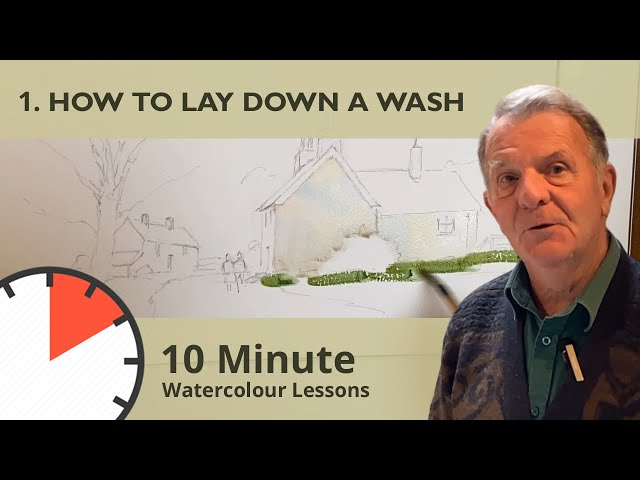 How to Lay Down a Wash  -  10 Minute Watercolour Lessons |  1