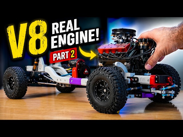 I 3D-Printed an RC Car and Powered It with a Real V8 Engine! Part 2