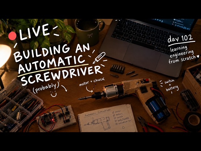 Building an Automatic Screwdriver LIVE 🔩 | Day 104 of Learning Engineering