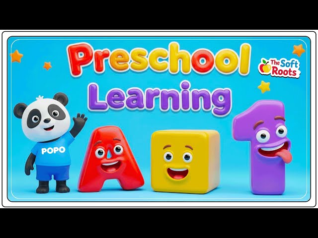 Preschool Learning activities for 3 year olds at home | Learn ABC Phonics Shapes Numbers Colors 🌈