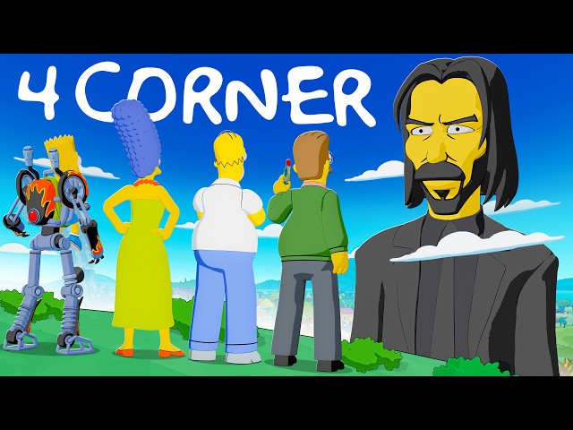 Simpsons 4 CORNER Challenge, But a PRO Hunts Us!