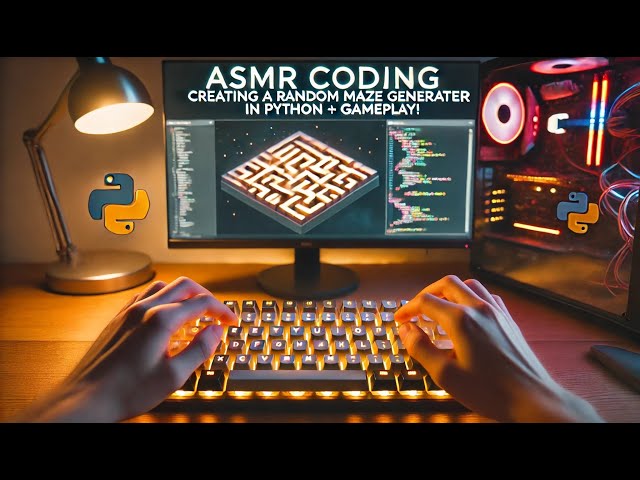 ASMR Coding: Creating a Random Maze Generator in Python + Gameplay! 🎮🧩