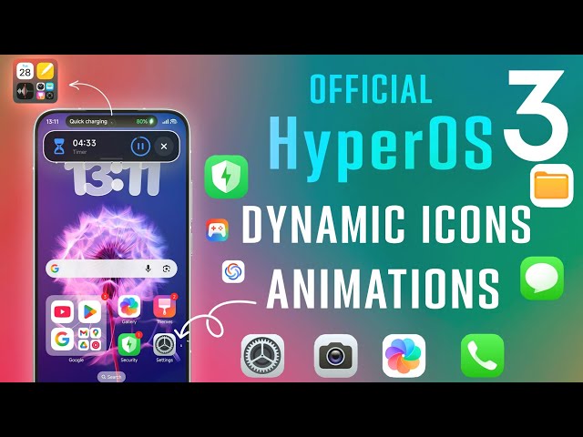 Exclusive First Look 🔥 HyperOS 3 Dynamic Icons Animation Revealed