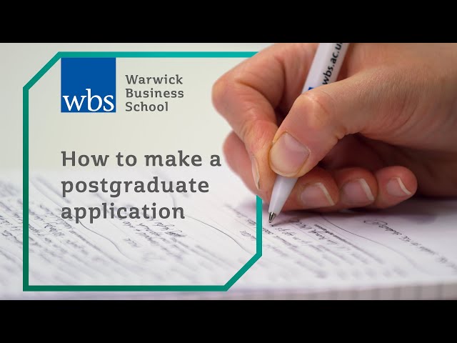 How to make a postgraduate application