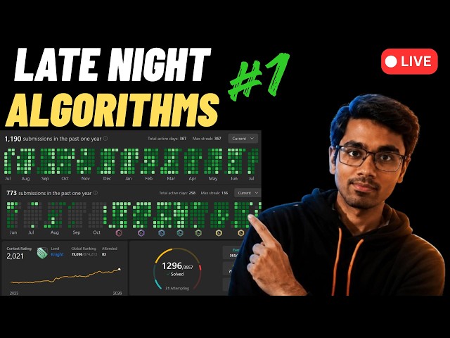 Late Night Algorithms #1 | LeetCode Live | DSA Live Stream