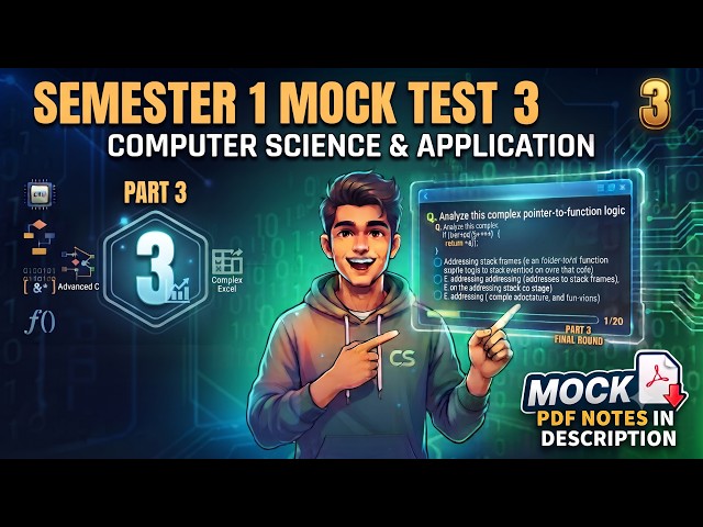 Class 11 Sem 1 Mock Test 2026 Part 3 | Computer Science & Application WBCHSE | Practice Paper