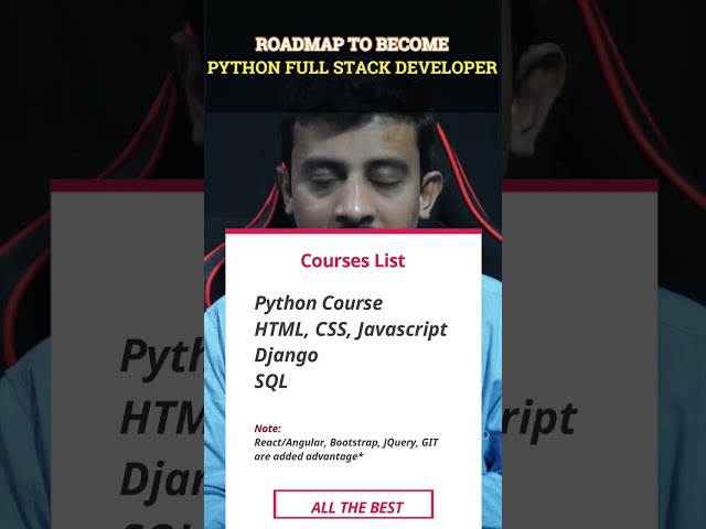 Roadmap to python based full stack developer #pythonfullstackroadmap #telugu #teluguwebguru