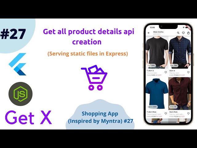 NodeJS -  Get all product details api creation || Serving static files in Express || Myntra clone#27