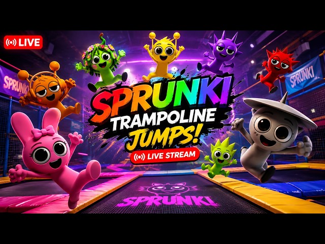 🔴#7 #sprunki  TRAMPOLINE SURVIVAL LIVE! Who Will Fall Last? || Custom 2D Physics