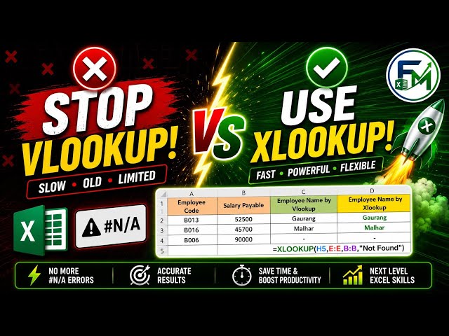 XLOOKUP vs VLOOKUP in Excel | Which Lookup Function is Better?
