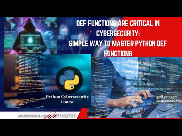 SIMPLE WAY TO MASTER python def functions;