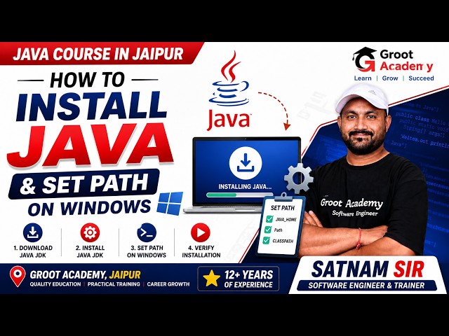 How to Install Java & Set PATH on Windows | Java Course in Jaipur | Groot Academy