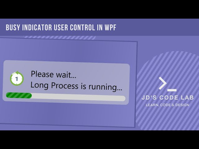 WPF C# | Busy Indicator User Control in WPF | User Controls in Wpf C# (Jd's Code Lab)