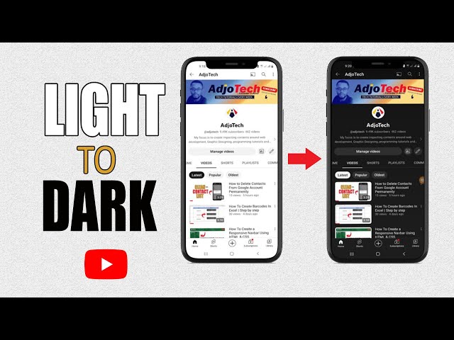 How to Switch from Light to Dark Mode on YouTube