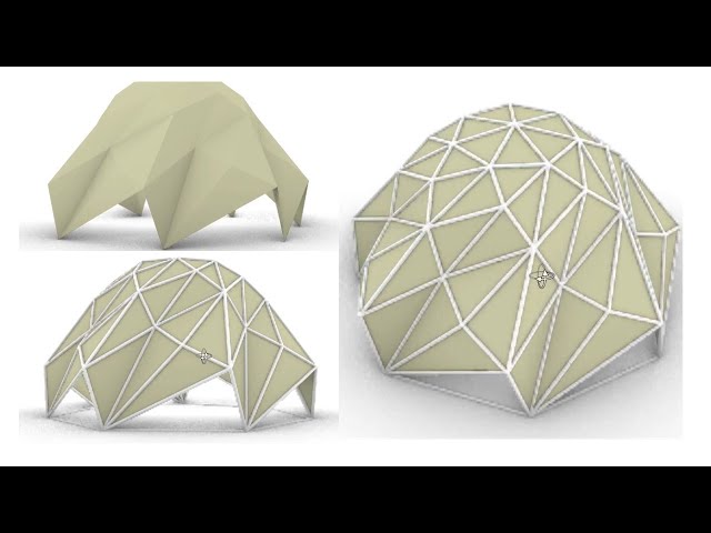 Folded Dome | The application of Kangaroo components and Delaunay