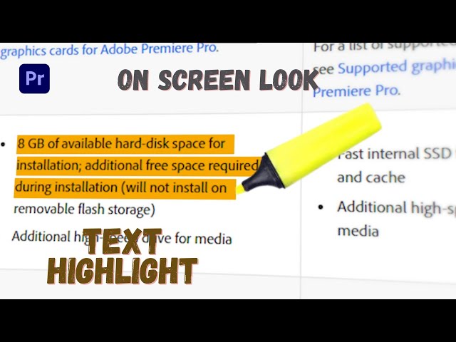 Premiere Pro Tutorial Create Engaging On Screen Look with Highlight Text Step by Step
