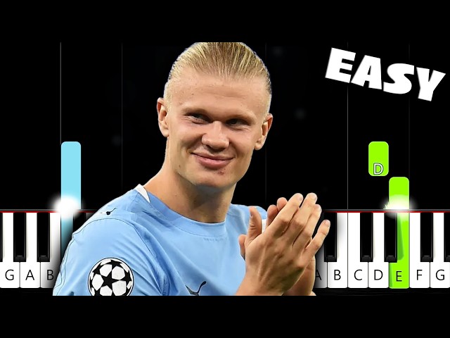Haaland Song (Ha Ha Ha) - EASY Piano Tutorial