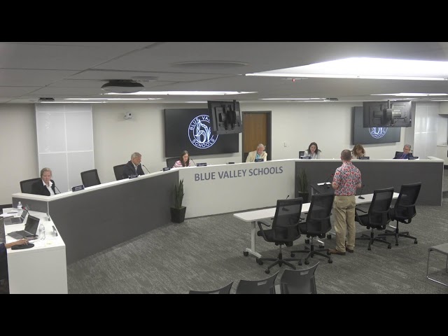 Blue Valley Board of Education Meeting 7/20/2026