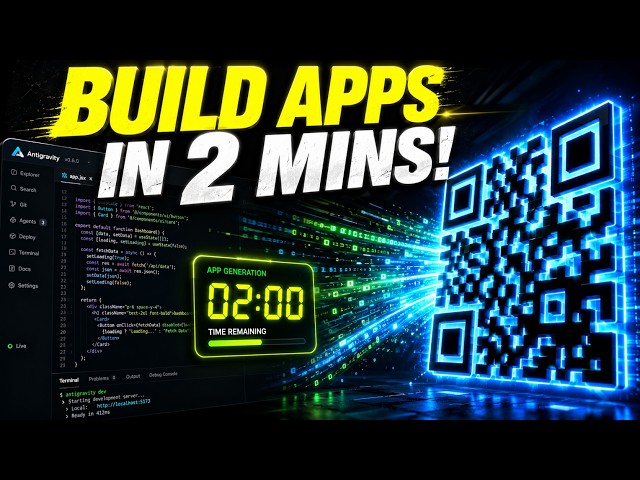 I Built a QR Code Generator App in 2 Minutes Using Google Antigravity! 🤯