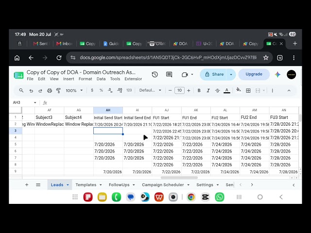Google App Script Live Test (Domain Outreach Assistant)
