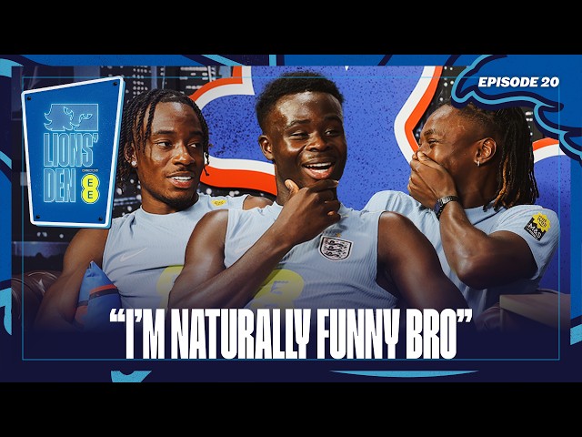 Saka, Eze & Madueke talk Argentina & birthday banter | England | Ep.20 | Lions' Den Connected by EE