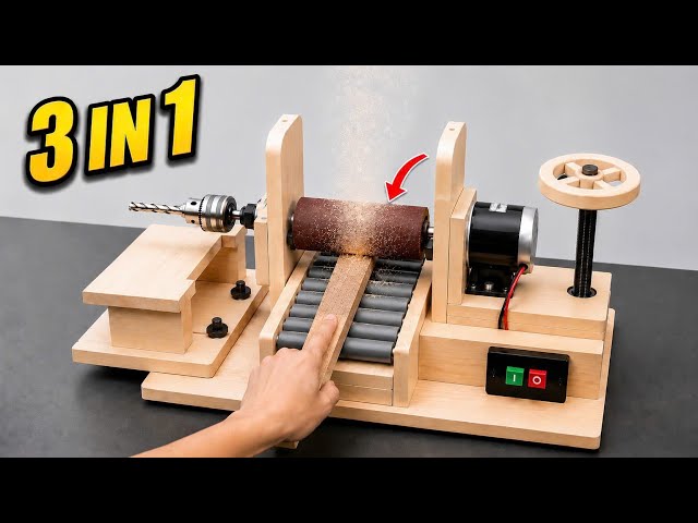 3-in-1 DIY Machine! Drill, Drum Sander... Saves Woodworkers Thousands of Dollars
